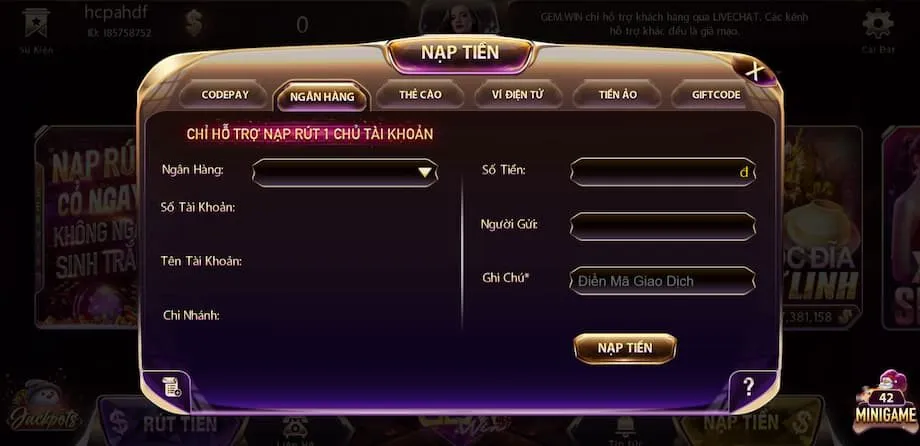 Gemwin 3 Giao dịch nhanh chóng tại Gemwin