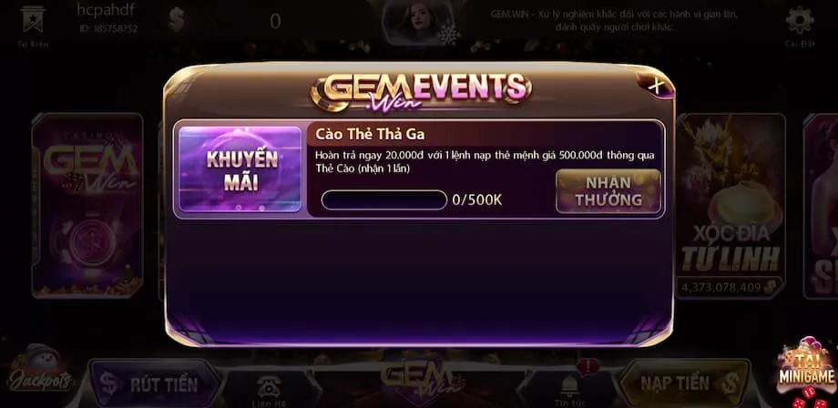 Gemwin 4 Kho tàng khuyến mãi khổng lồ tại Gemwin